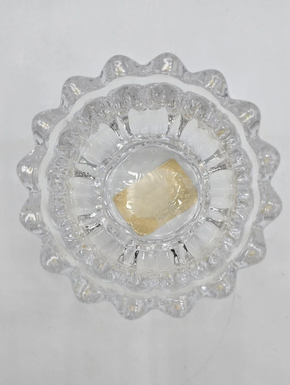 Fitz & Floyd Floral Glass Votive Candle Holder | Vintage